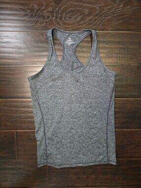 Icyzone Womens Grey Stretchy Racerback Athletic Tank Top XL